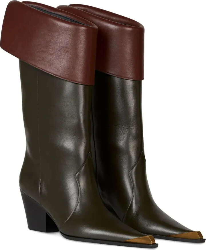 Leather Mic-Calf Boots - Image 2
