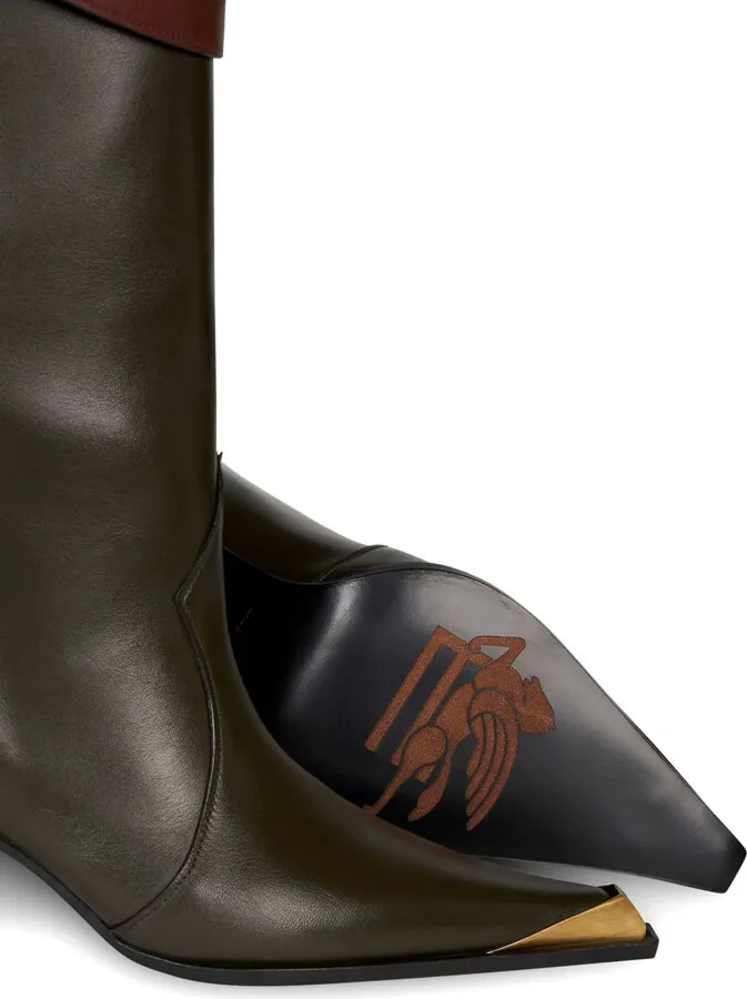 Leather Mic-Calf Boots - Image 3
