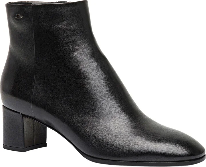 Leather mid-heel ankle boot - Image 2
