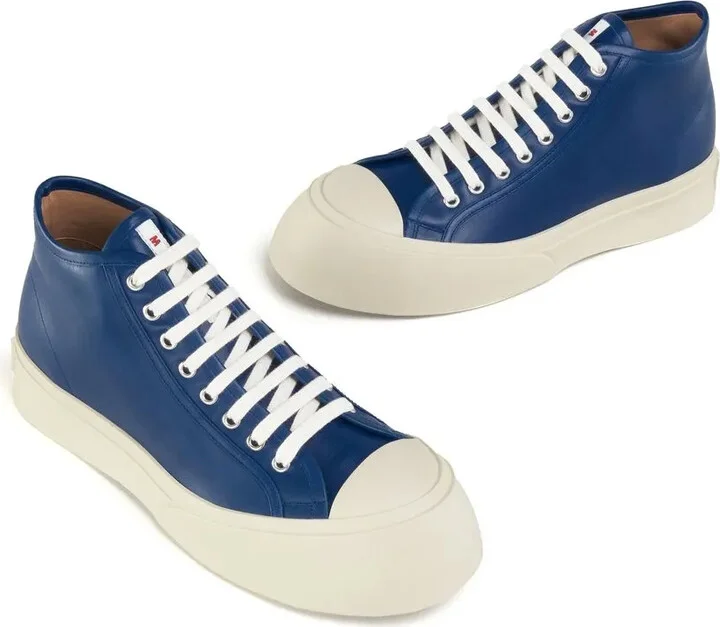 Leather Mid-Top Sneakers - Image 4