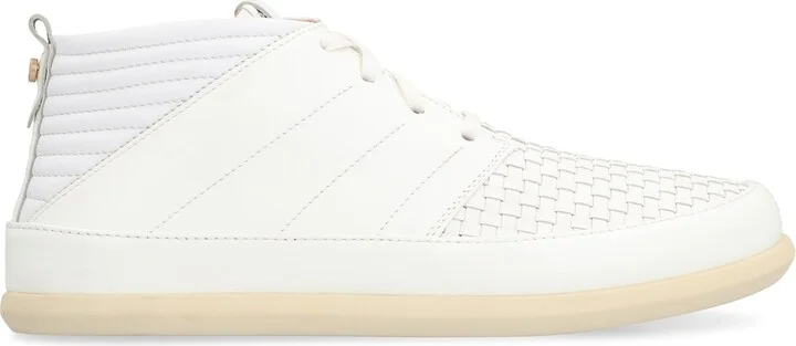 Leather Mid-top Sneakers