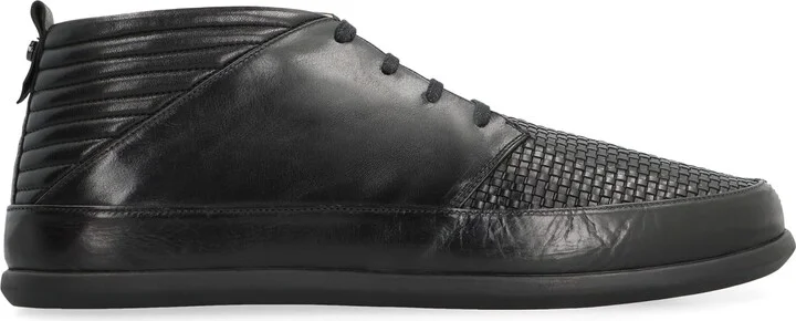 Leather Mid-top Sneakers