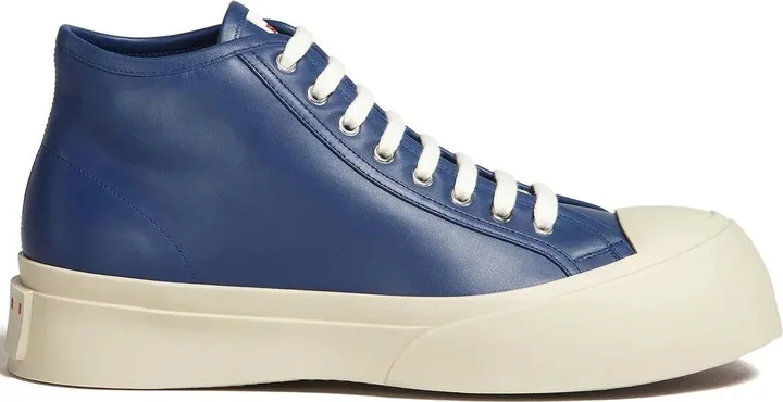 Leather Mid-Top Sneakers