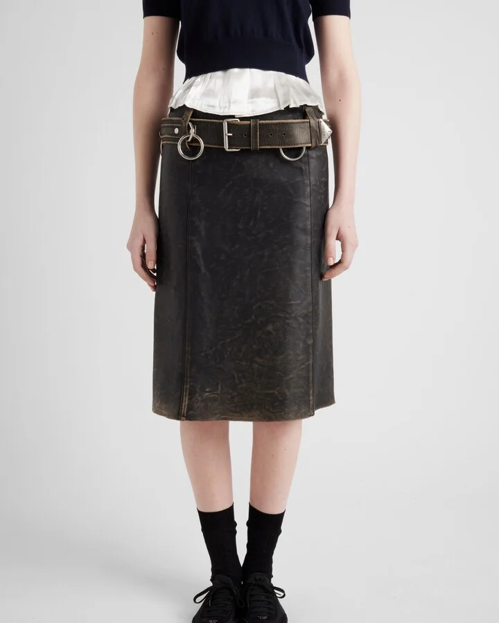 Leather miniskirt - Image 3