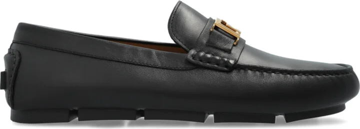 Leather Moccasins, , - Black