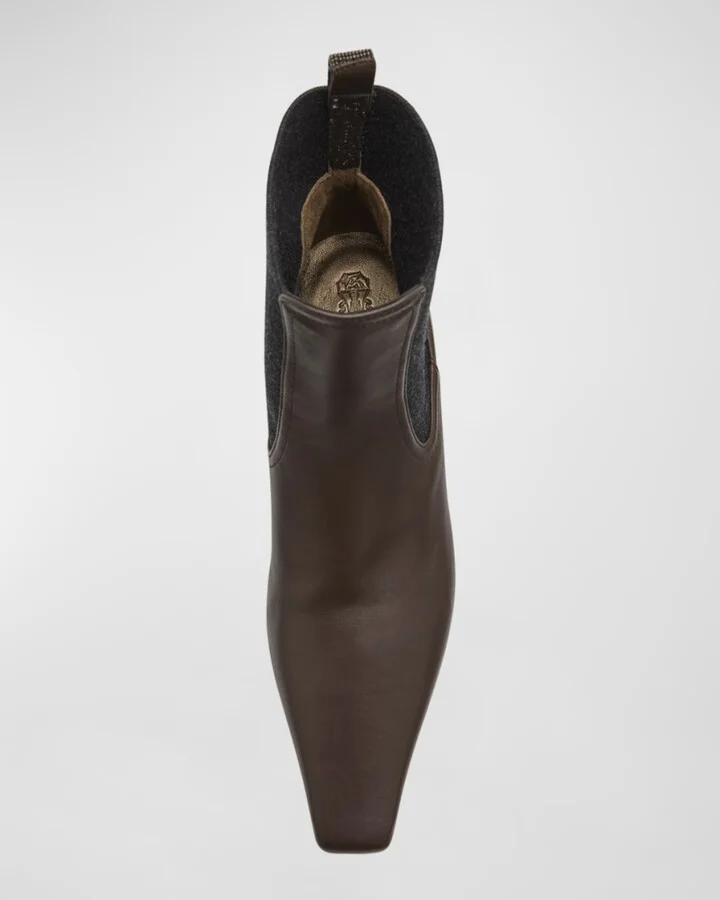 Leather Monili Comma-Heel Ankle Boots - Image 6