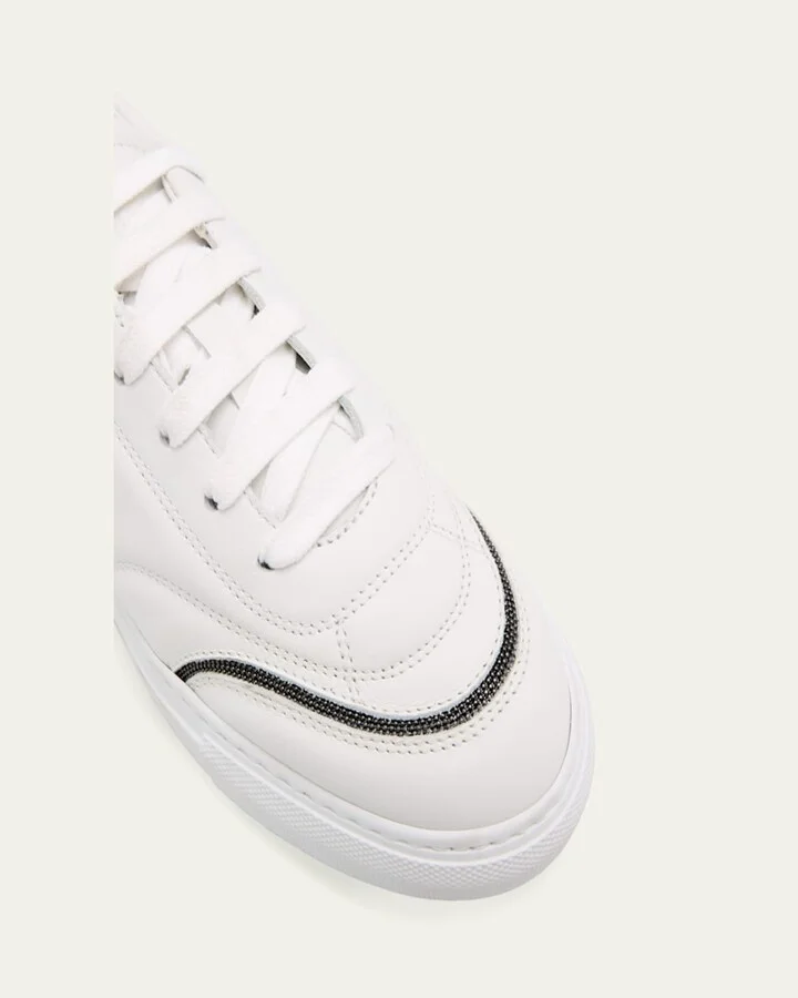 Leather Monili Low-Top Sneakers - Image 4