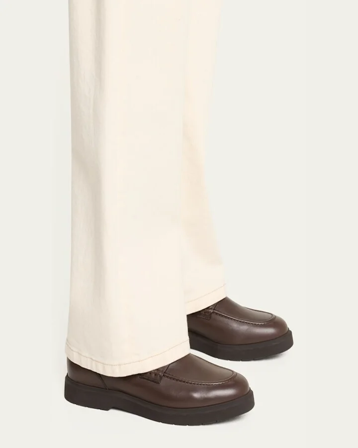 Leather Monili Penny Loafers - Image 3