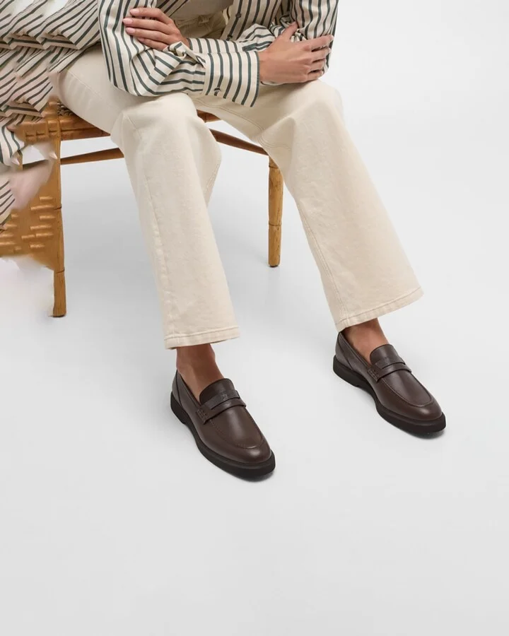 Leather Monili Penny Loafers - Image 6