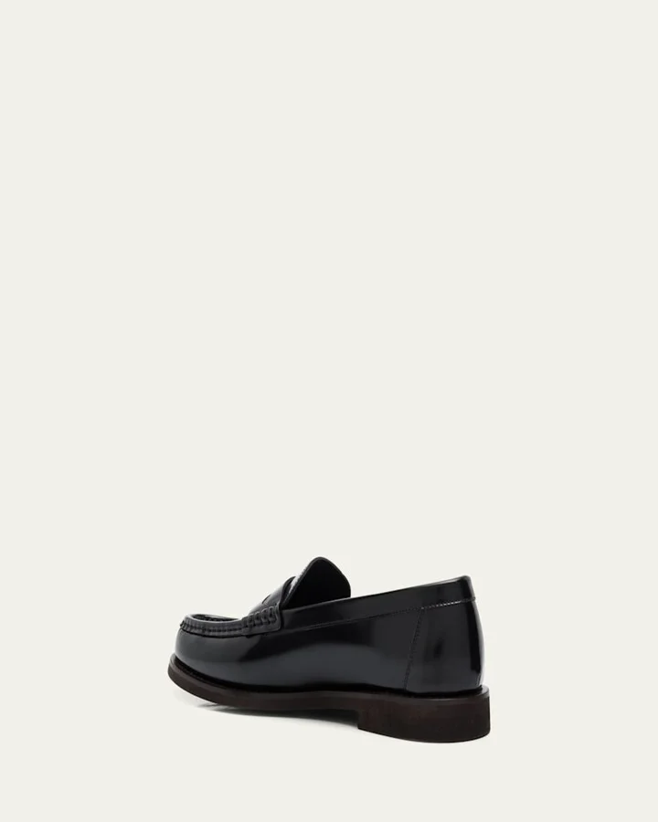 Leather Monili Penny Loafers - Image 2