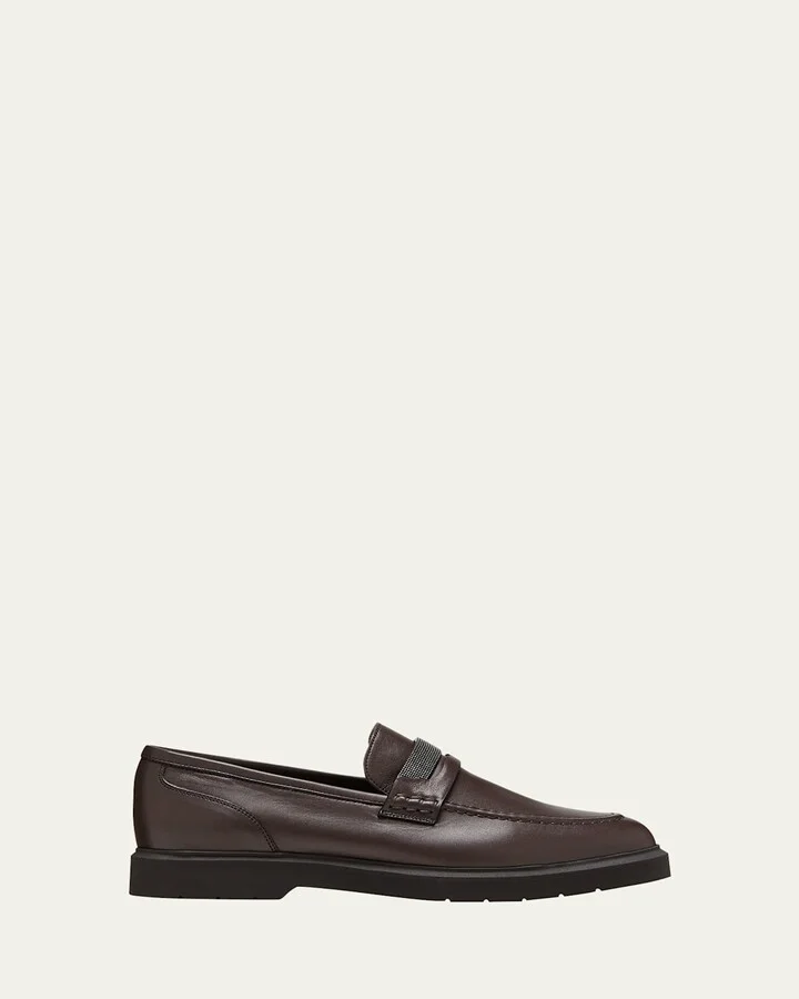 Leather Monili Penny Loafers