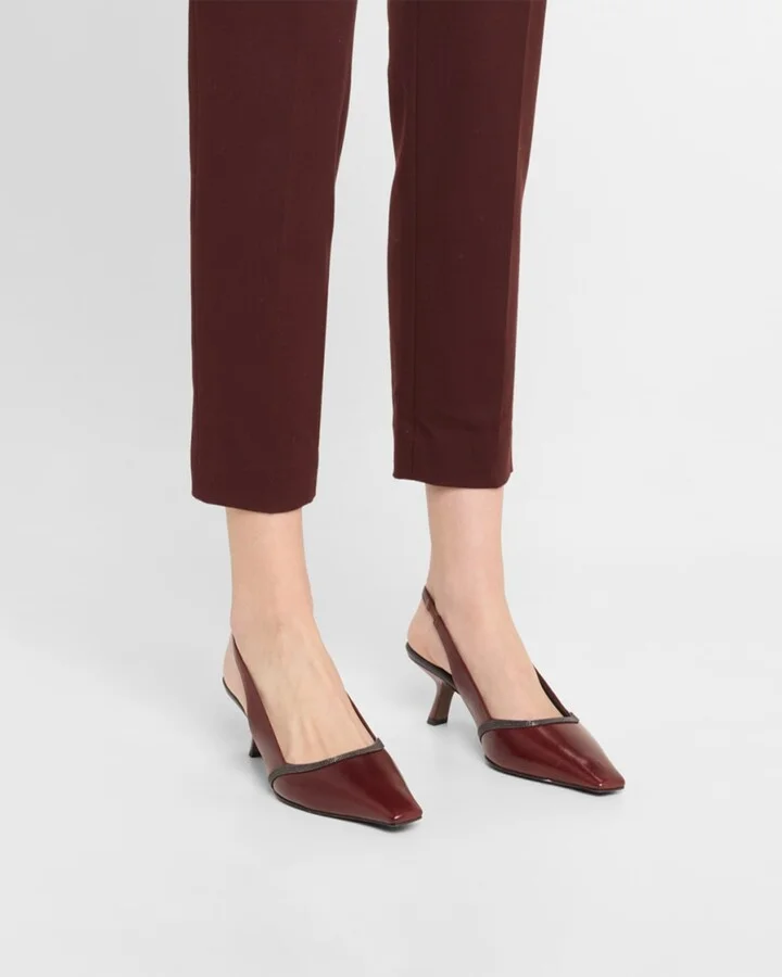 Leather Monili Slingback Pumps - Image 5