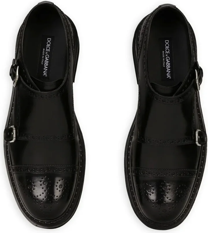 Leather Monk Shoes - Image 4