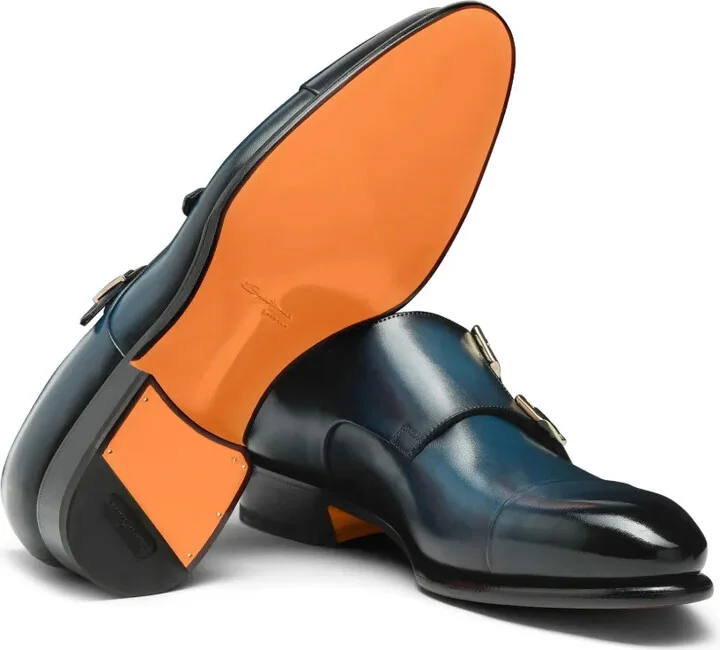 Leather Monk Shoes - Image 4