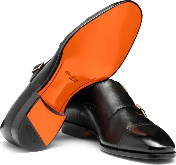 Leather Monk Shoes - Image 4
