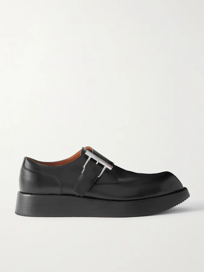 Leather Monk-Strap Brogues