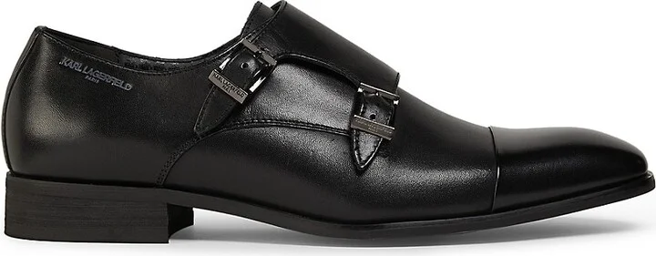 Leather Monk Strap Shoes