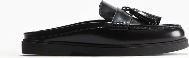 Leather Mule Loafers