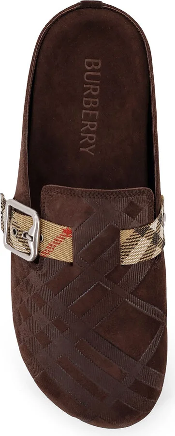 Leather Mule With Check Motif - Image 5