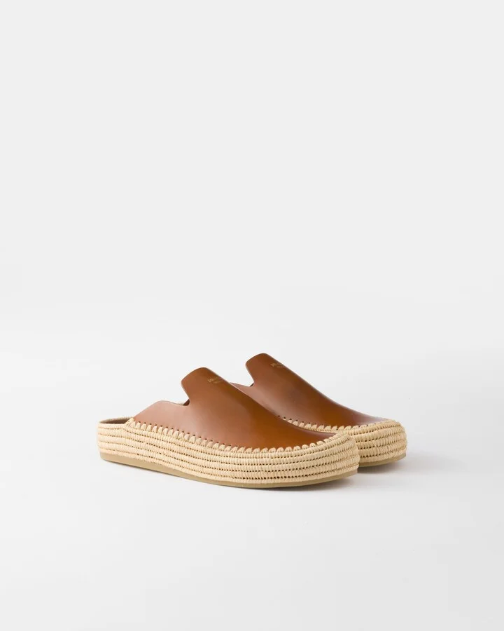 Leather mules