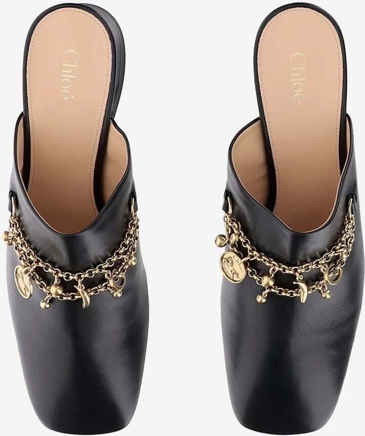 Leather Mules With Charms - Image 2