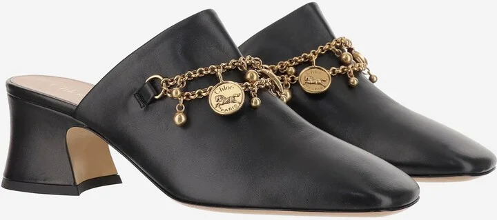 Leather Mules With Charms - Image 3
