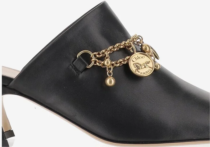Leather Mules With Charms - Image 5