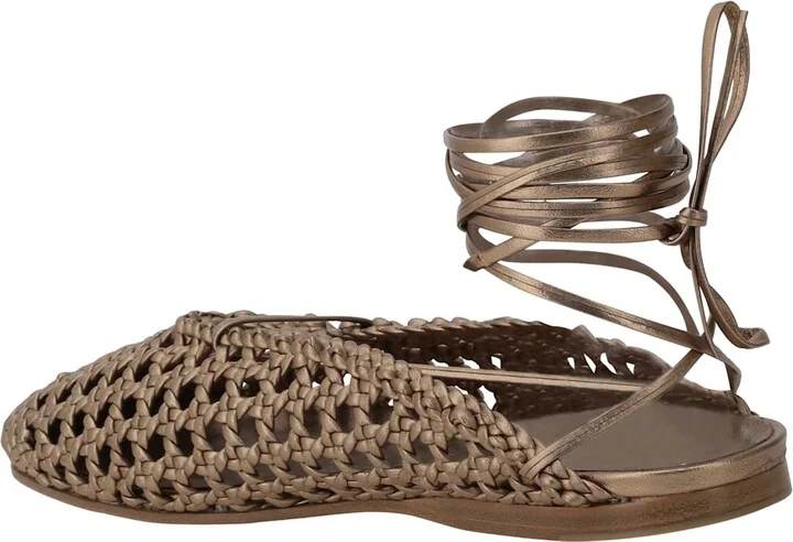 Leather Net-effect Mules - Image 3