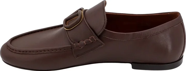 Leather Oafer With Vlogo Signature Detail - Image 2