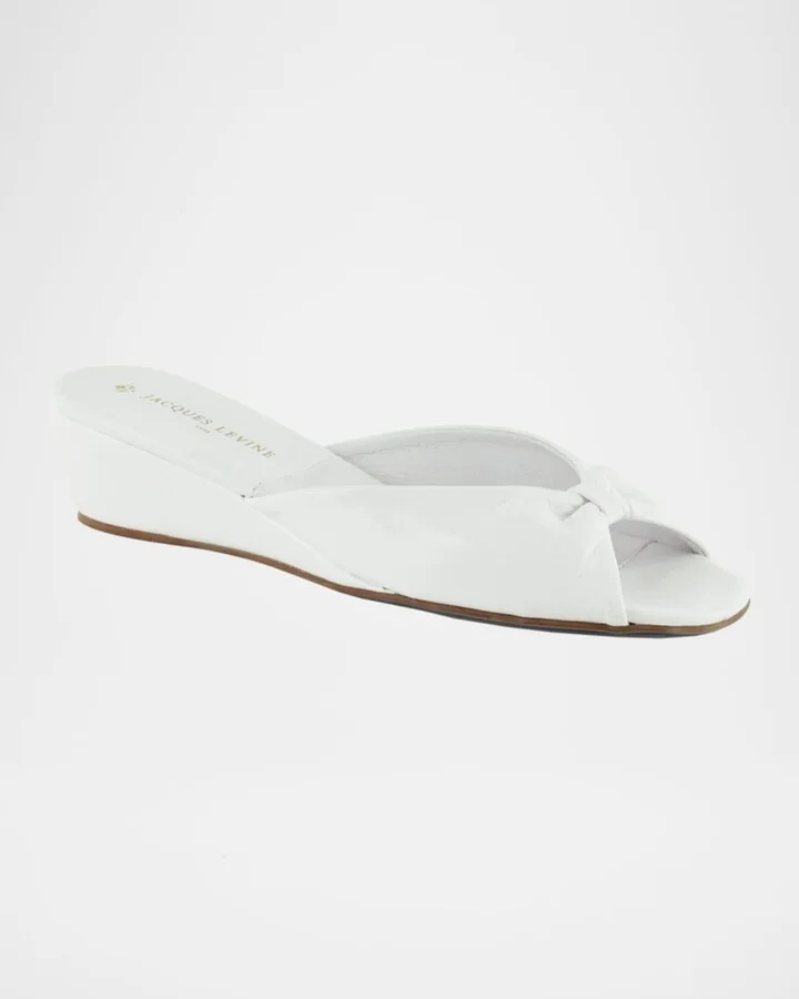 Leather Open-Toe Slippers - Image 2