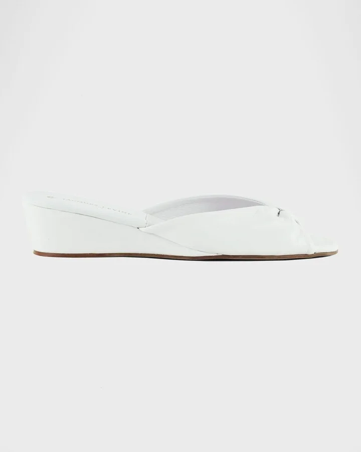 Leather Open-Toe Slippers