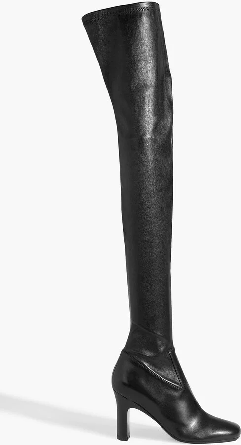 Leather over-the-knee boots
