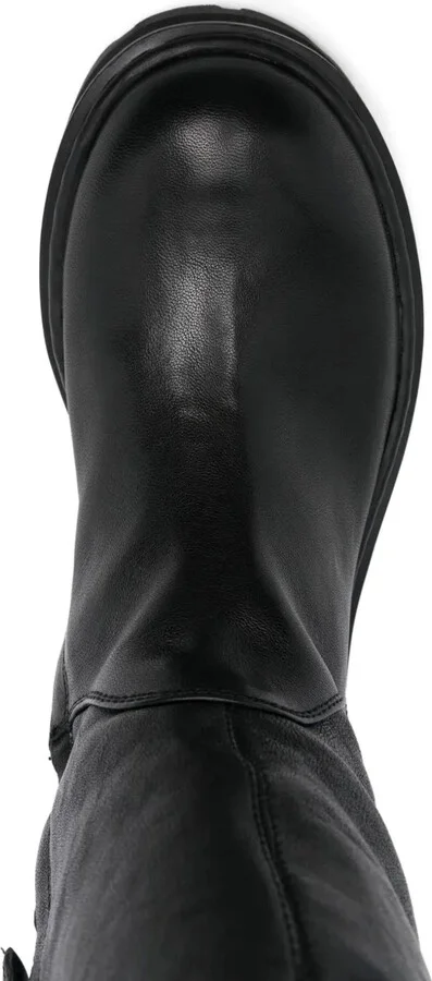 Leather Over-The-Knee Buckle Boots - Image 4