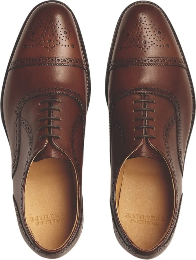 Leather Oxford Brogue Shoes - Image 7