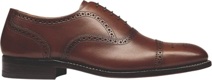 Leather Oxford Brogue Shoes - Image 9