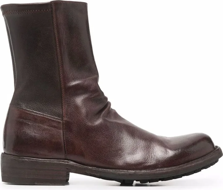 Leather-Panel Boots