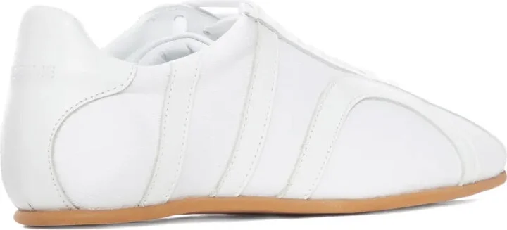 Leather-Panel Lace-Up Sneakers - Image 3