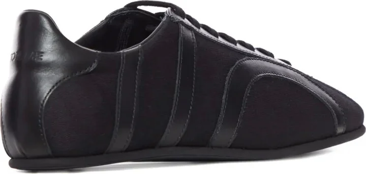 Leather-Panel Recycled-Cotton Sneakers - Image 3