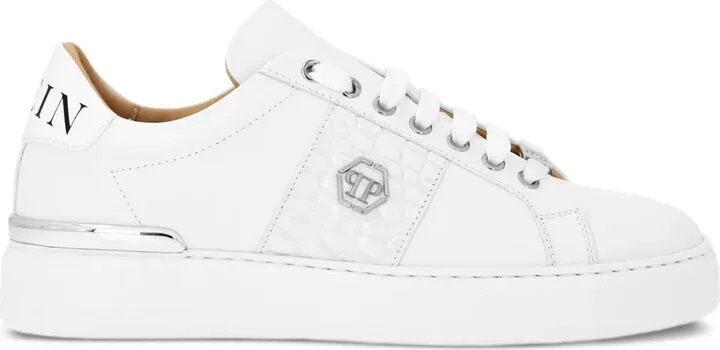 Leather-Panel Sneakers