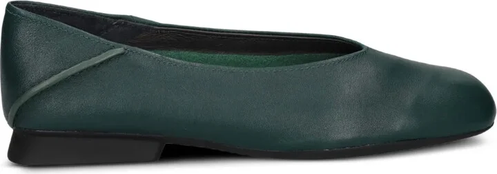 Leather Panelled Ballet Flats