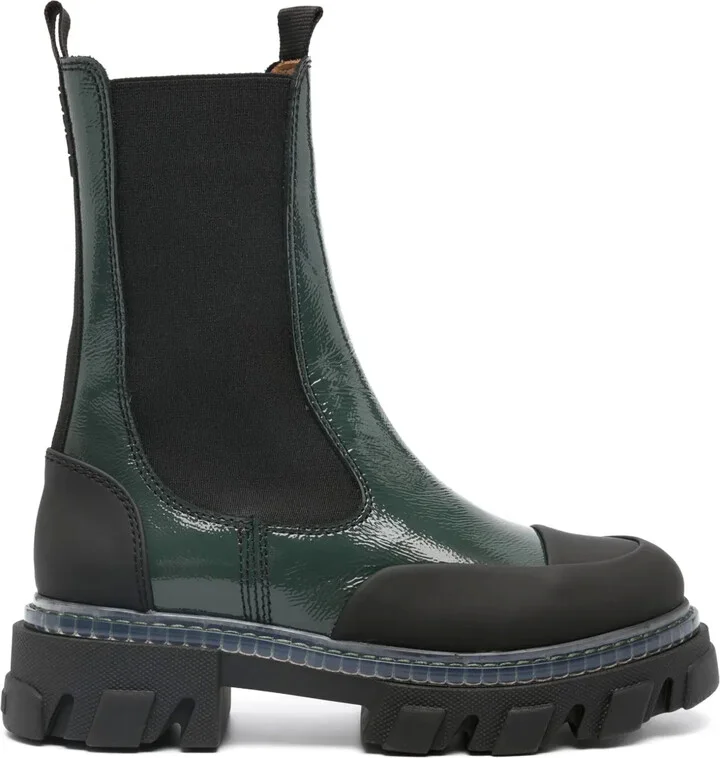 leather panelled Chelsea boots