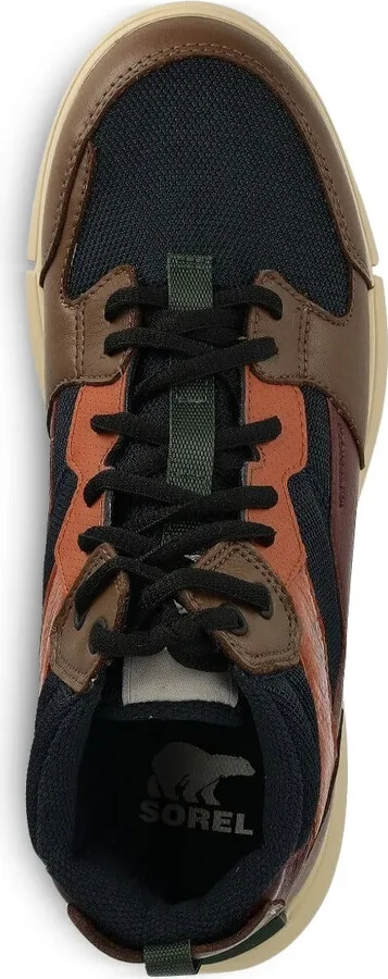 Leather Panelled Lace-Up High-Top Sneakers - Image 3