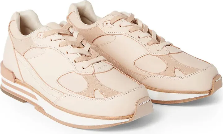 Leather Panelled Lace-Up Sneakers - Image 2
