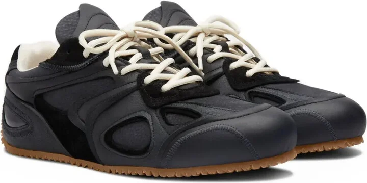 Leather Panelled Lace-Up Sneakers - Image 2
