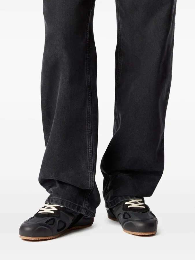 Leather Panelled Lace-Up Sneakers - Image 5