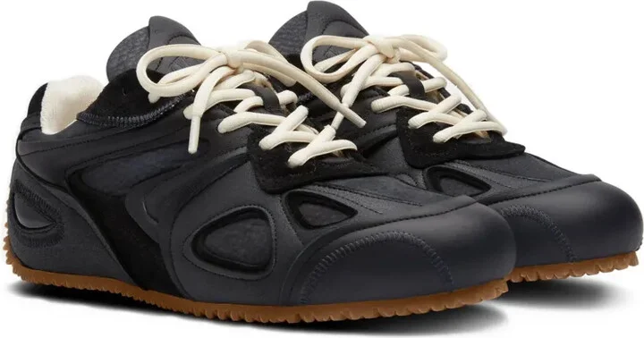 Leather Panelled Lace-Up Sneakers - Image 2