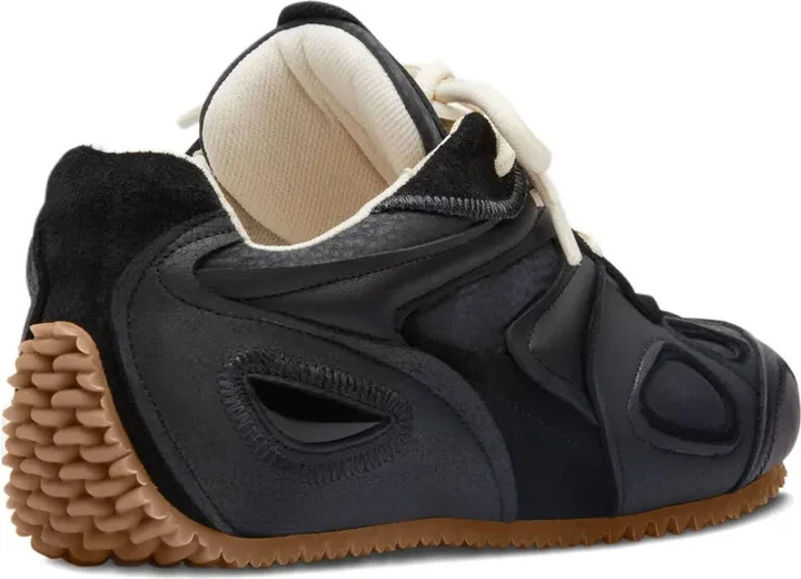 Leather Panelled Lace-Up Sneakers - Image 3