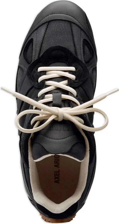 Leather Panelled Lace-Up Sneakers - Image 4