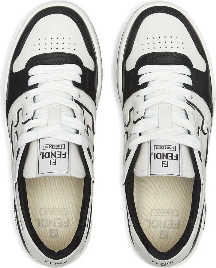Leather Panelled Lace-Up Sneakers - Image 4