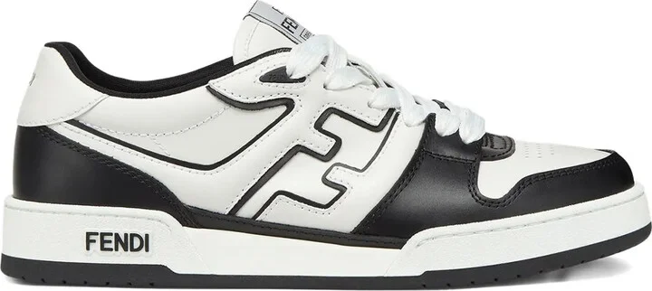 Leather Panelled Lace-Up Sneakers
